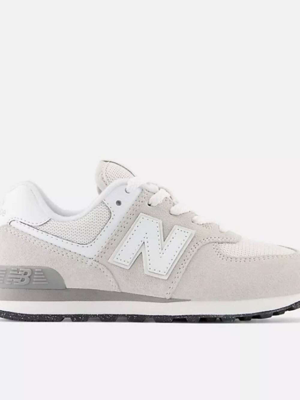 New Balance 574 Bungee Lace (Infant/Toddler) size 5 Toddler NWT Grey White